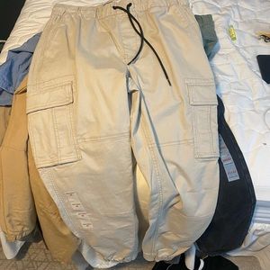 Light tan cargo joggers from old navy